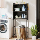 Over-the-toilet Cabinet Bathroom Organizer with 2 Flip-up Cabinets by LJGDeals