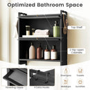 Over-the-toilet Cabinet Bathroom Organizer with 2 Flip-up Cabinets by LJGDeals