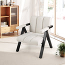 Oversized Accent Chair with Metal Frame and Armrests