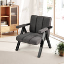 Oversized Accent Chair with Metal Frame and Armrests by LJGDeals