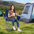 Oversized Camping Chairs Outdoor Folding Chair with Cooler Pouch and Cup Holder by LJGDeals