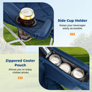 Oversized Camping Chairs Outdoor Folding Chair with Cooler Pouch and Cup Holder
