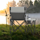Oversized Camping Chair with Side Table and 2 Storage Pockets by LJGDeals
