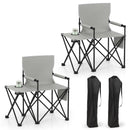 Oversized Camping Chair with Side Table and 2 Storage Pockets by LJGDeals