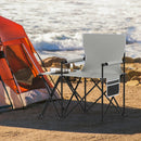 Oversized Camping Chair with Side Table and 2 Storage Pockets by LJGDeals