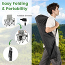 Oversized Camping Chair with Side Table and 2 Storage Pockets by LJGDeals