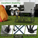 Oversized Camping Chair with Side Table and 2 Storage Pockets by LJGDeals