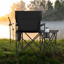 Oversized Camping Chair with Side Table and 2 Storage Pockets by LJGDeals