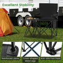 Oversized Camping Chair with Side Table and 2 Storage Pockets by LJGDeals