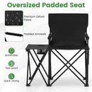 Oversized Camping Chair with Side Table and 2 Storage Pockets by LJGDeals