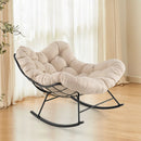 Oversized Egg Papasan Chair with Padded Cushion for Porch by LJGDeals