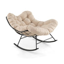 Oversized Egg Papasan Chair with Padded Cushion for Porch by LJGDeals