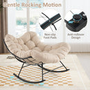 Oversized Egg Papasan Chair with Padded Cushion for Porch by DirectDeals