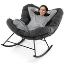 Oversized Egg Papasan Chair with Padded Cushion for Porch by LJGDeals