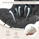 Oversized Egg Papasan Chair with Padded Cushion for Porch by DirectDeals