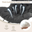 Oversized Egg Papasan Chair with Padded Cushion for Porch by LJGDeals