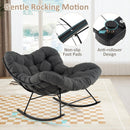 Oversized Egg Papasan Chair with Padded Cushion for Porch by LJGDeals