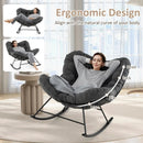 Oversized Egg Papasan Chair with Padded Cushion for Porch by LJGDeals
