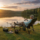 Oversized Foldable Fishing Chair with Detachable Footrest-Green by LJGDeals