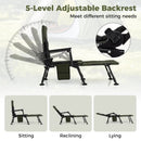 Oversized Foldable Fishing Chair with Detachable Footrest-Green by LJGDeals