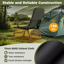 Oversized Foldable Fishing Chair for Adults with Armrest-Green by LJGDeals