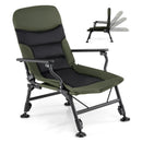 Oversized Foldable Fishing Chair for Adults with Armrest-Green by DirectDeals
