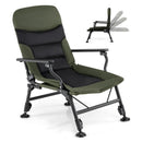 Oversized Foldable Fishing Chair for Adults with Armrest-Green by LJGDeals