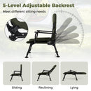 Oversized Foldable Fishing Chair for Adults with Armrest-Green by DirectDeals