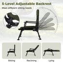 Oversized Foldable Fishing Chair for Adults with Armrest-Green by LJGDeals