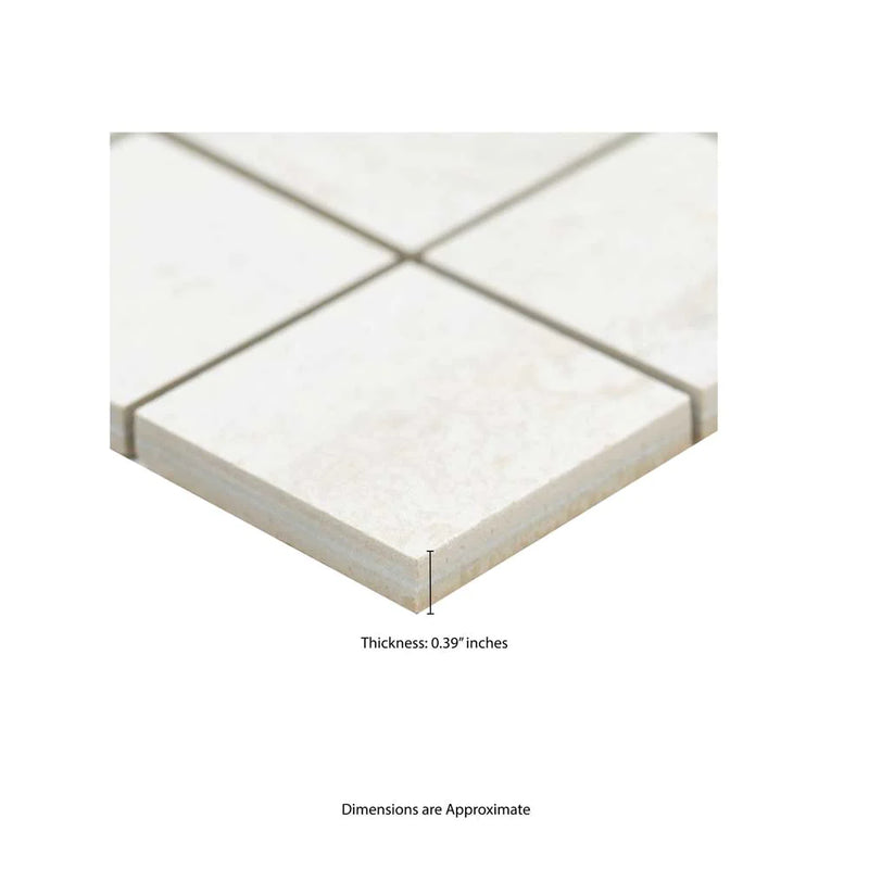 MSI Oxide Blanc Porcelain Mosaic Wall and Floor Tile - 2"x2"