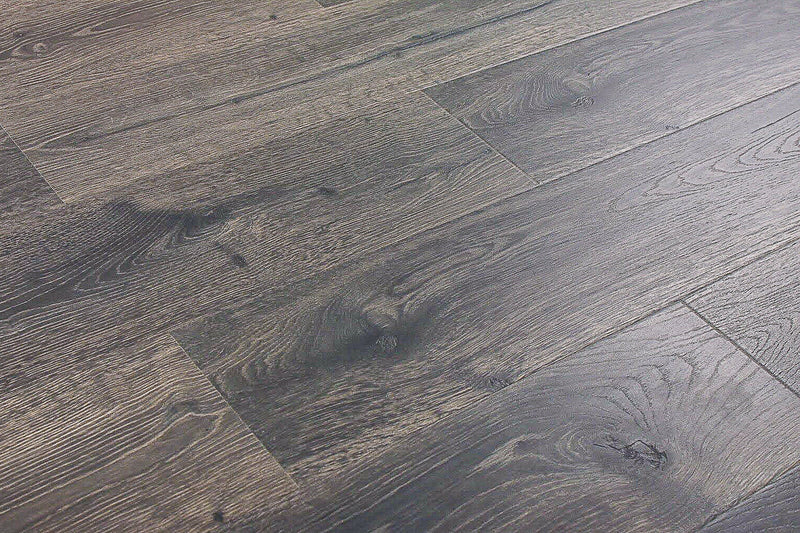 Oyster Textured/EIR 6.61"x72.83" Laminate Flooring 12mm - Pitch Dark