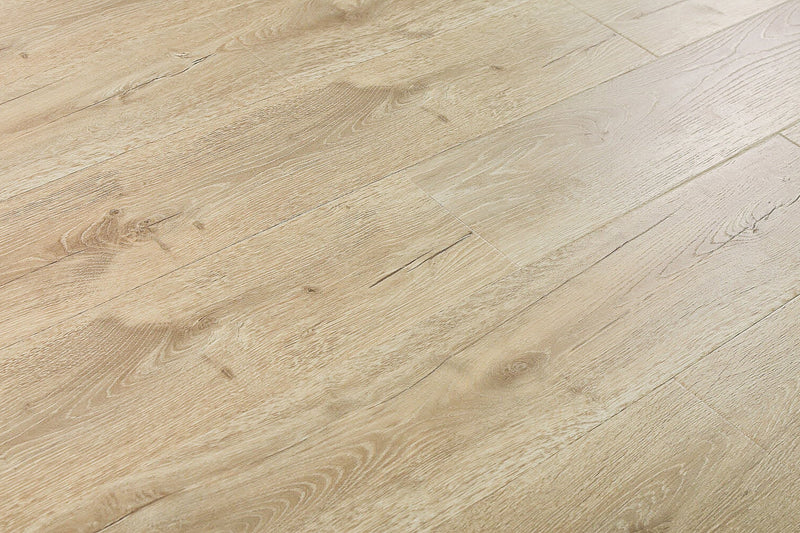 Oyster Textured/EIR 6.61"x72.83" Laminate Flooring 12mm - Simple Tan