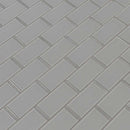 MSI Oyster Gray Subway Glass Mosaic Tile 11.88"x13.88"