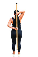 Bamboo Mobility & Training Stick with Rubber Feet - Exercise Balance Pole for Yoga, Pilates, Physical Therapy & Stretching by MobilevisionUS