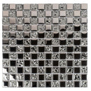 Silver 12x12 Glossy Square Glass Mosaic Tile (5 pack, 4.83 sq ft/case)