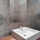 Silver 12x12 Glossy Square Glass Mosaic Tile (5 pack, 4.83 sq ft/case) - Sample