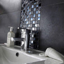 Silver 12x12 Glossy Square Glass Mosaic Tile (5 pack, 4.83 sq ft/case) by Apollo Tile