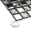 Silver 12x12 Glossy Square Glass Mosaic Tile (5 pack, 4.83 sq ft/case) by Apollo Tile