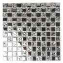 Silver 12x12 Glossy Square Glass Mosaic Tile (5 pack, 4.83 sq ft/case)