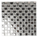 Silver 12x12 Glossy Square Glass Mosaic Tile (5 pack, 4.83 sq ft/case) - Sample