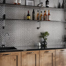 Silver 12x12 Glossy Square Glass Mosaic Tile (5 pack, 4.83 sq ft/case) by Apollo Tile