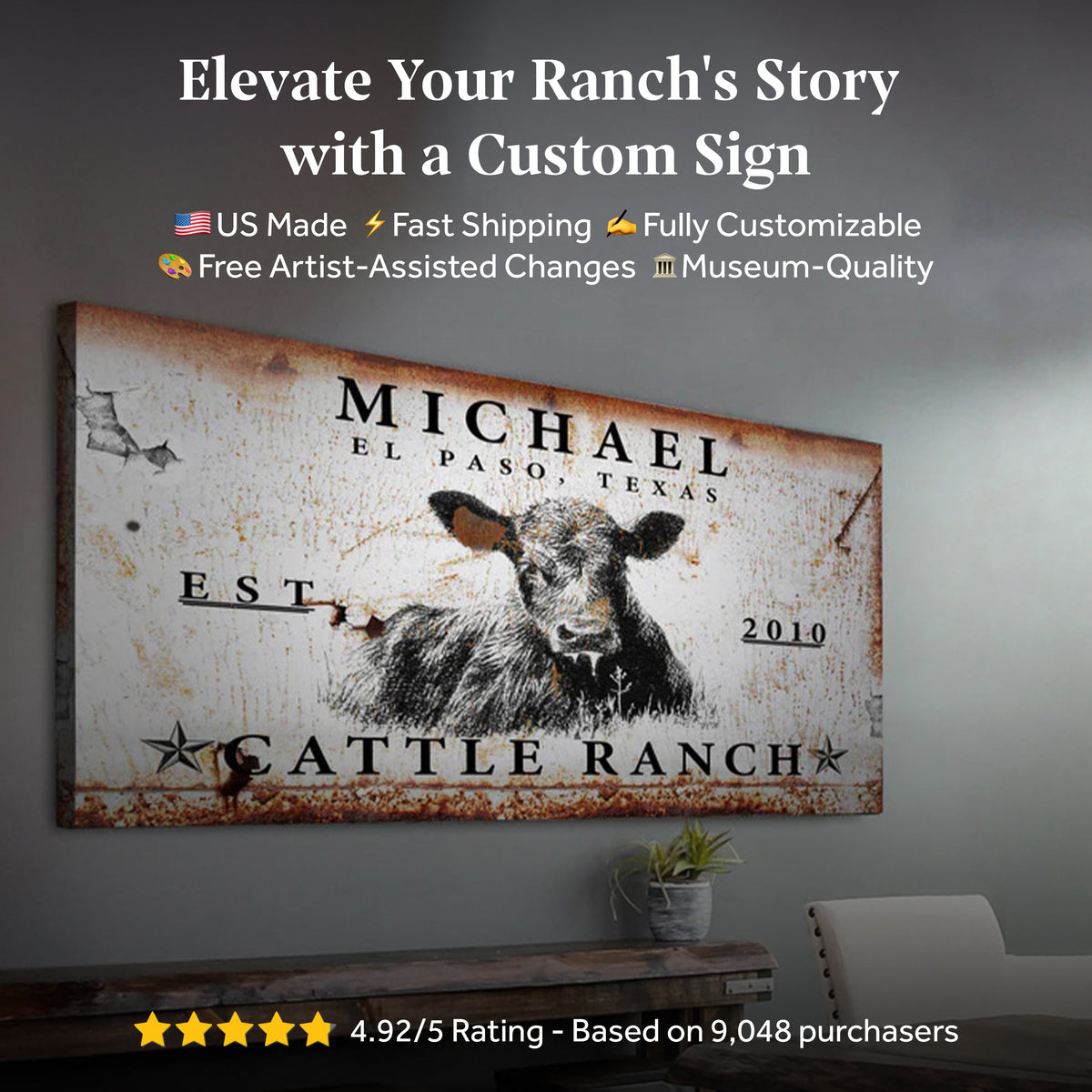 Cattle Ranch Sign, photo 4 of 13