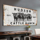 Personalized Cattle Ranch Rustic Sign II