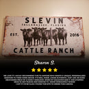 Personalized Cattle Ranch Rustic Sign II