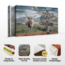 Highland Cow Rustic Sign
