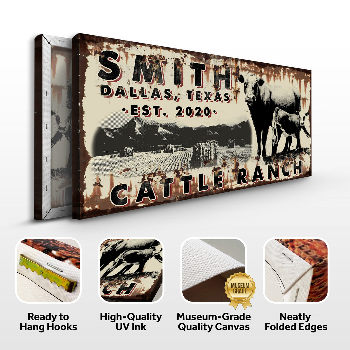 Cattle Ranch Vintage Sign, photo 3 of 8