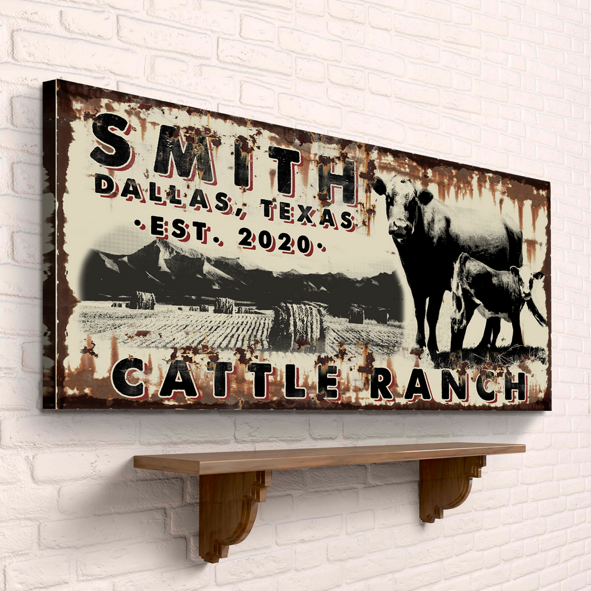 Cattle Ranch Vintage Sign, photo 2 of 8