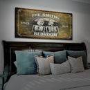 Personalized Skeleton Bedroom Sign - Gothic Art For Bedroom by Tailored Canvases