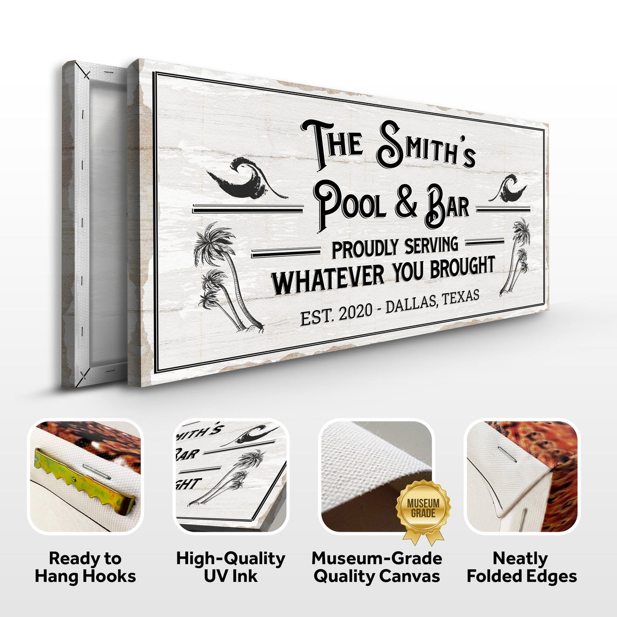 Personalized Rustic Pool And Bar Sign III, photo 4 of 8
