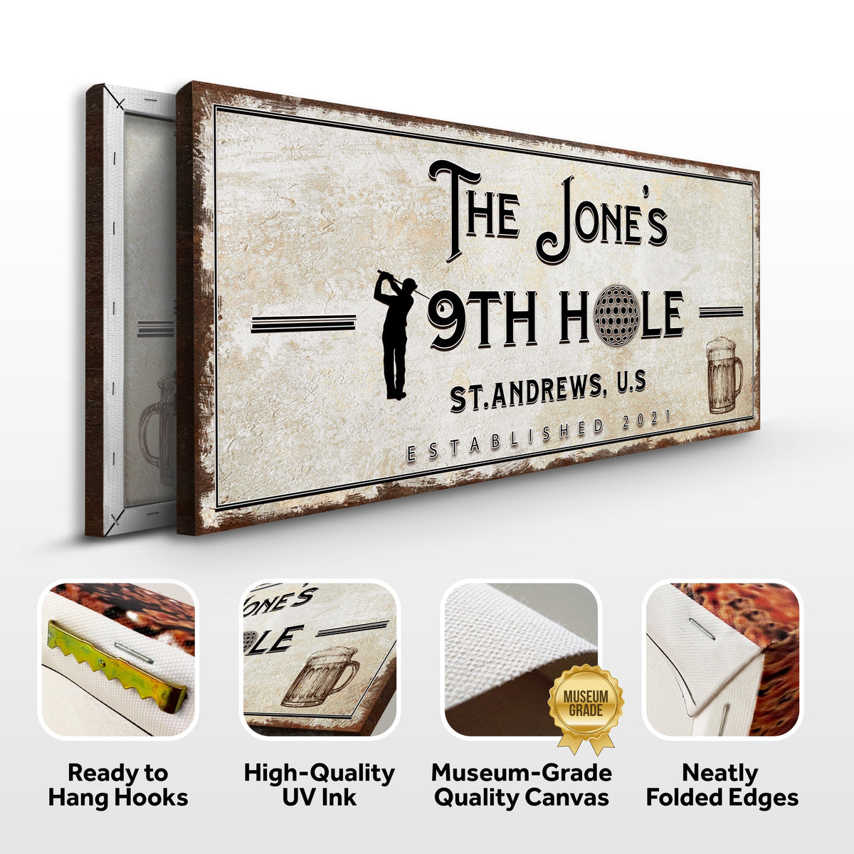 19th Hole Golf Personalized Sign, photo 4 of 10